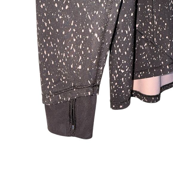 Lululemon Size 12 Go‎ The Distance 1/2 Zip Butterfly Texture Mink Berry Black - Picture 5 of 12